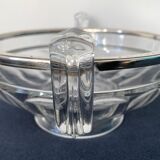 Art Deco cut Val Saint Lambert with silver frame Minerva