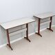 Mid century wood and formica desk 1950s, set of 2