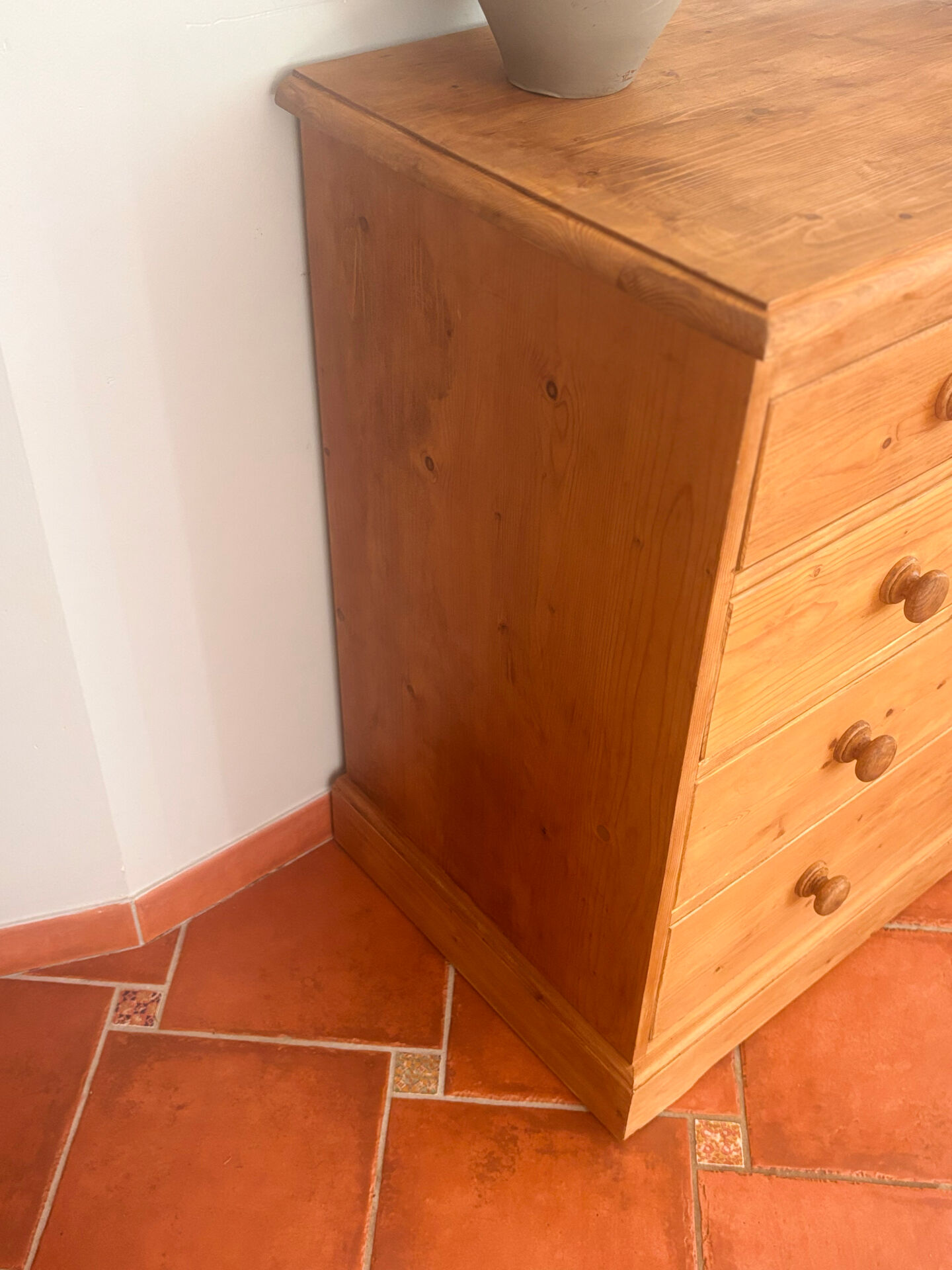 Vintage Solid Pine Commode Restored - Rustic Elegance