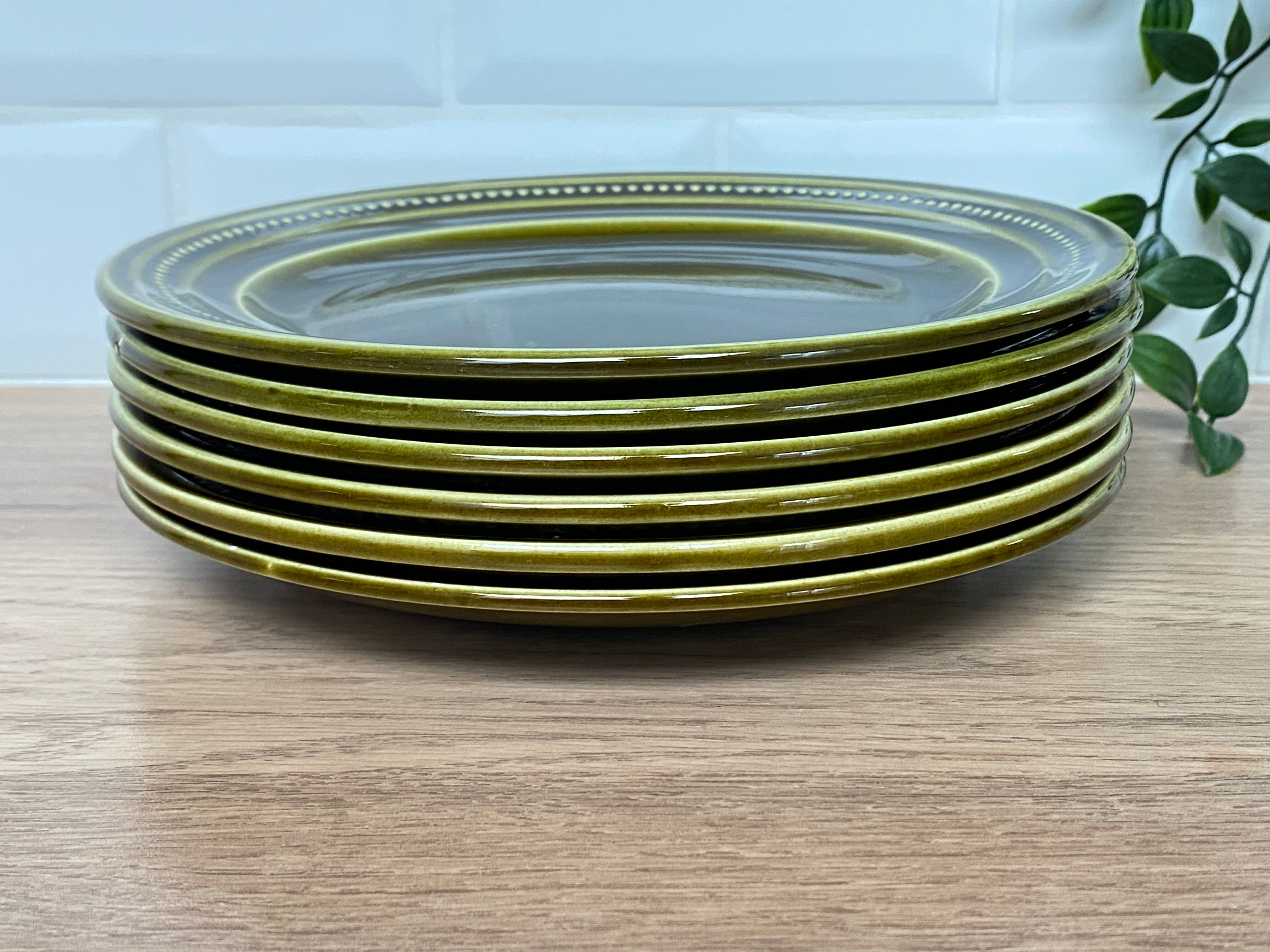 Set of 6 dessert plates in earthenware of St Amand