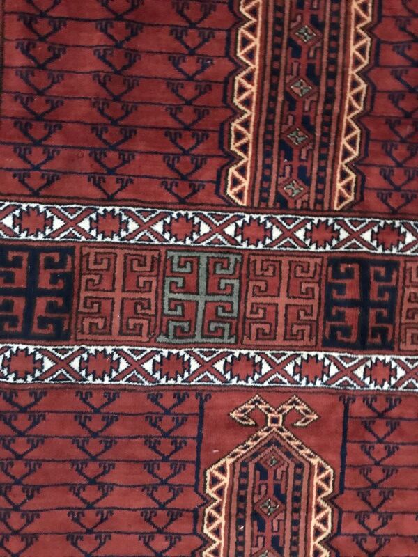 Carpet vintage Afghan pattern Hatchlou done hand 168 X 205 cm