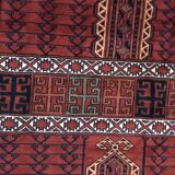 Tapis vintage Afghan motif Hatchlou fait main 168X205 cm