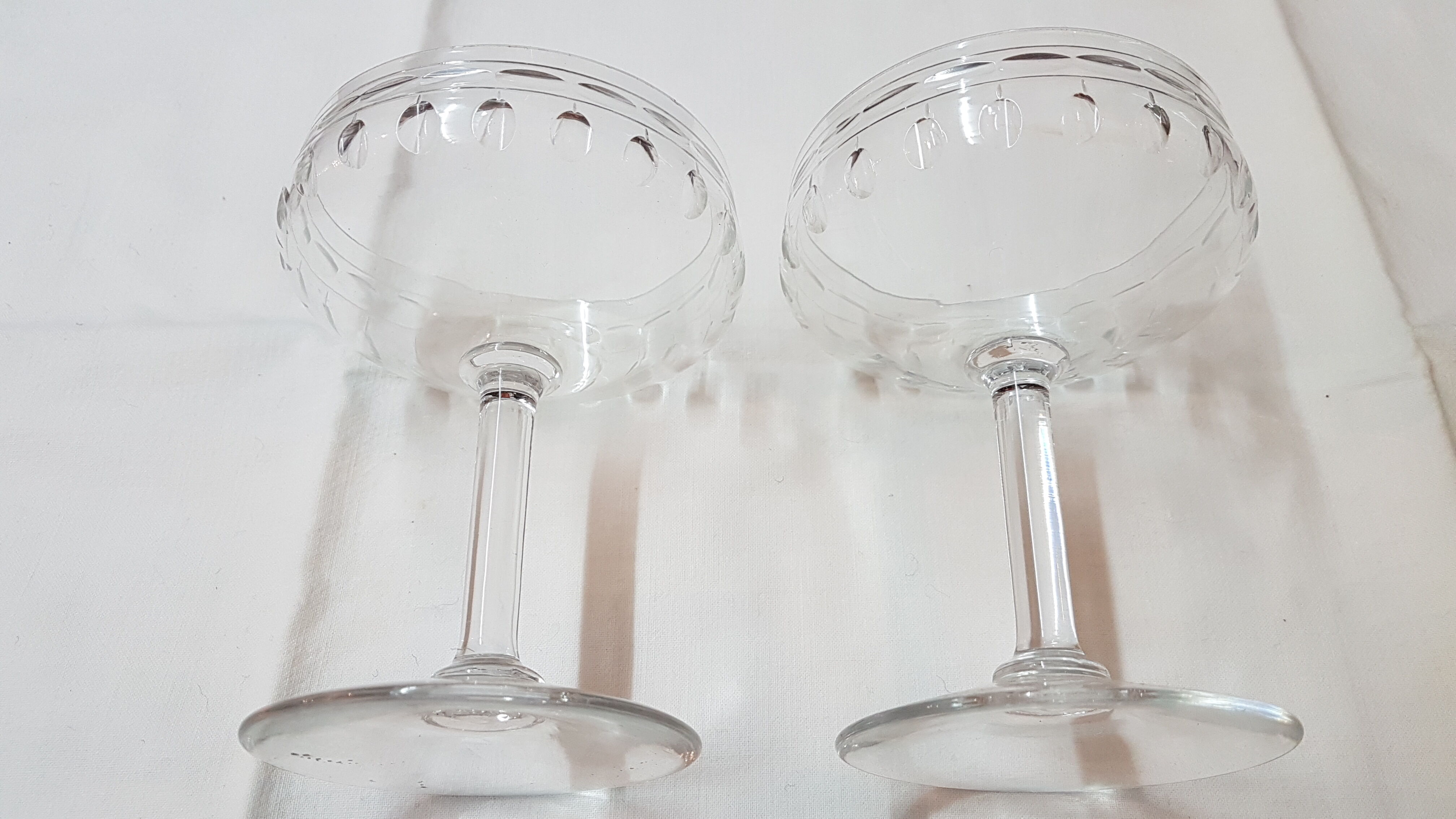 Set of 4 glasses cut Crystal