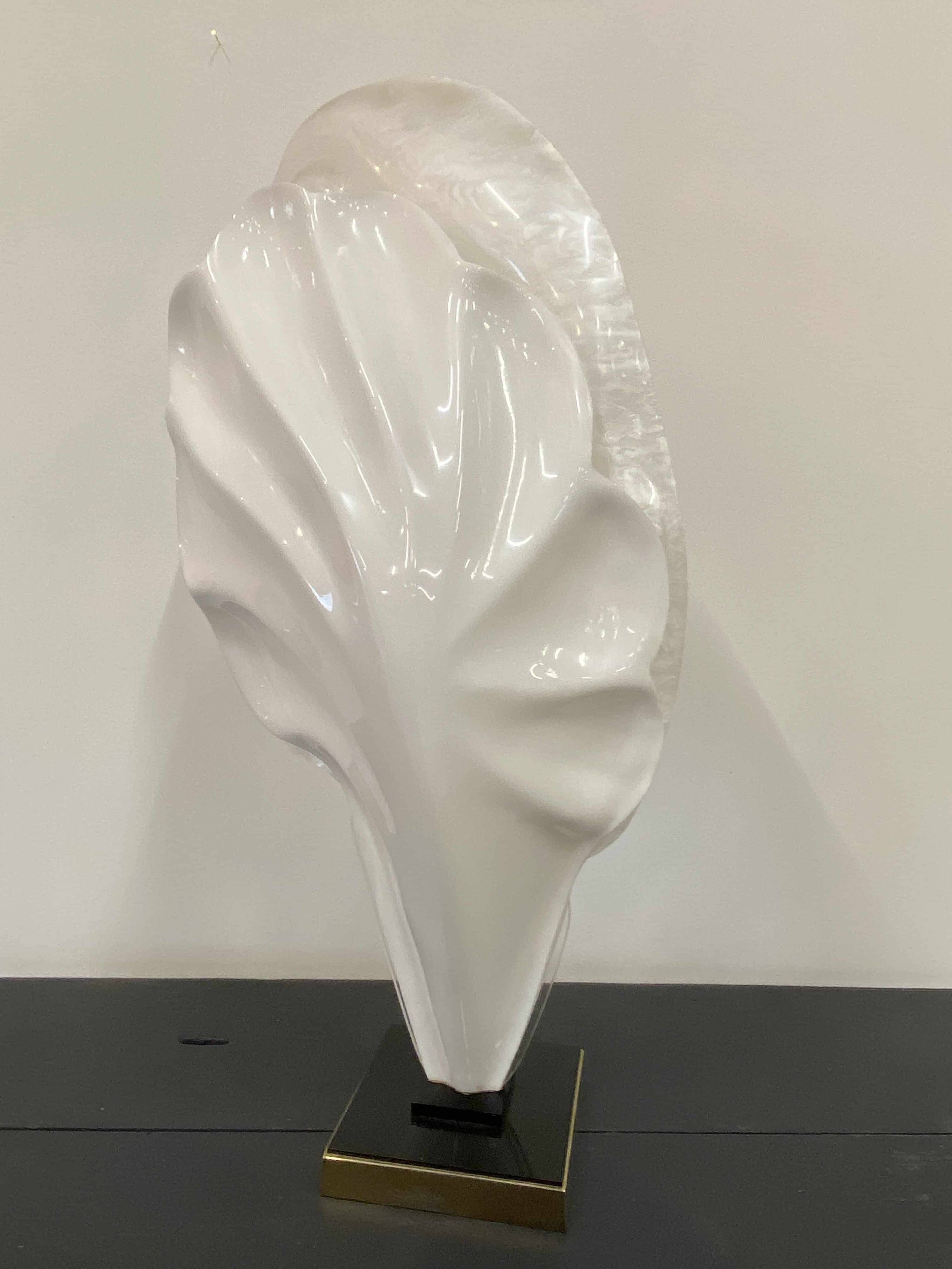 Table lamp in the shape of a seashell, Maison Rougier, 1980