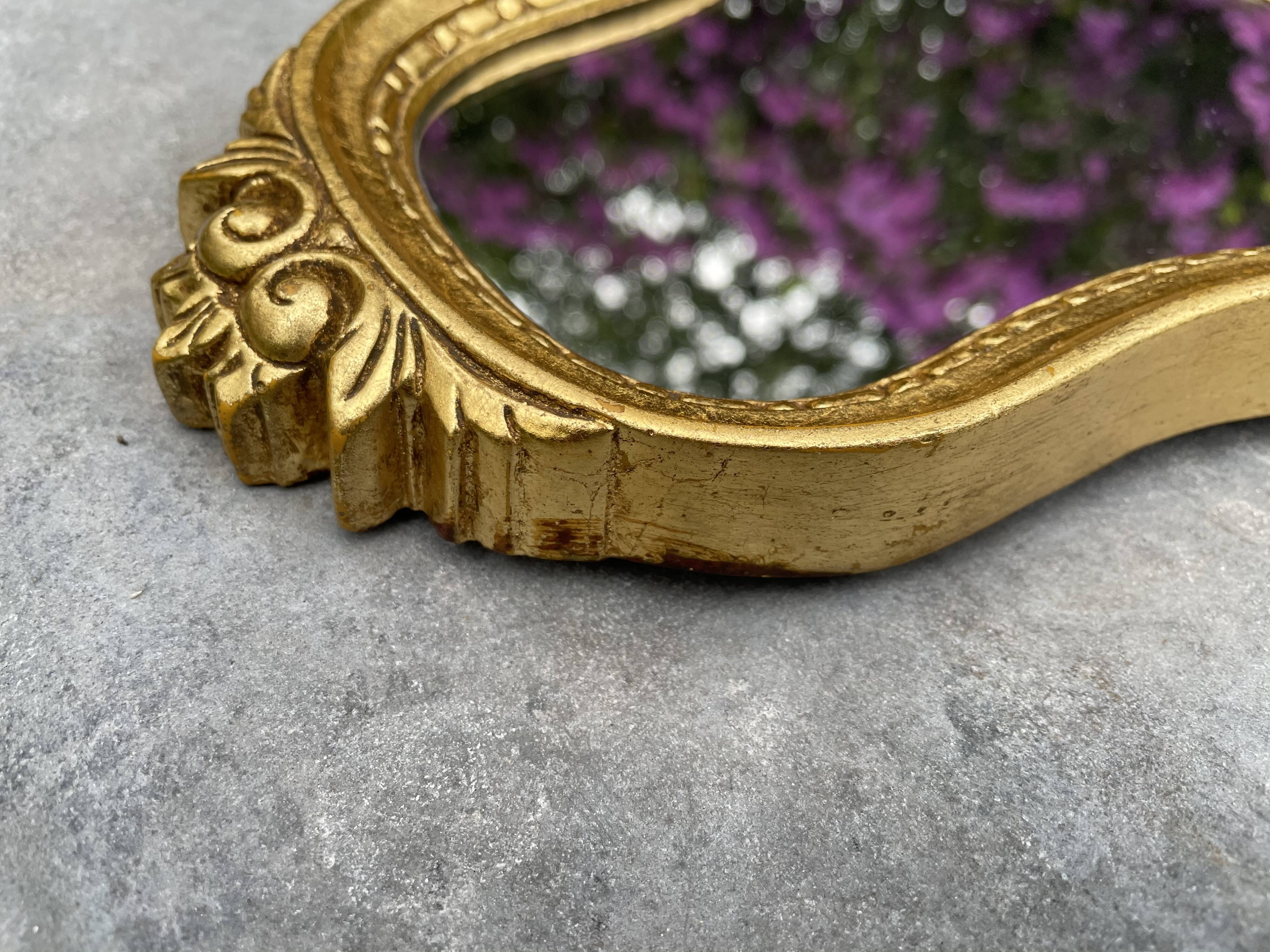 Vintage gold mirror 32 X 18cm