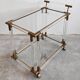 Modern mid-century bar cart in lucite, bronze, and glass, 1970s