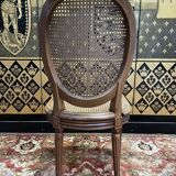 Set of 6 Louis XVI style medallion chairs in cane