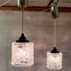Paire de suspensions en verre holophane - mid. XXeme