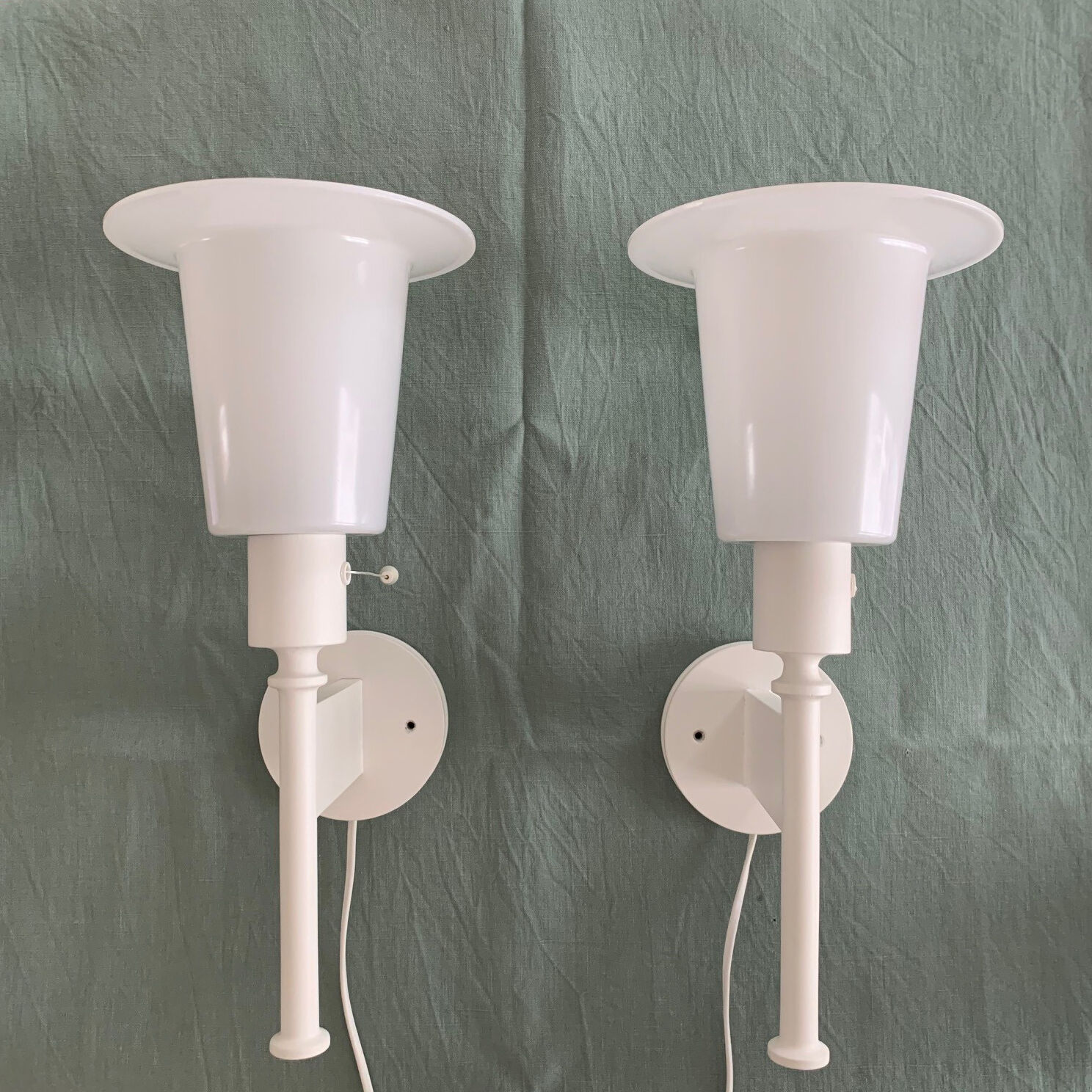 Pair of wall lamps by Uno and Östen Kristiansson for Luxus Sweden