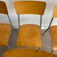 Set of 10 school chairs 70s