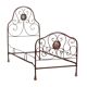 Antique Louis-Philippe wrought iron bed, Italy, 19th century