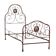 Antique Louis-Philippe wrought iron bed, Italy, 19th century