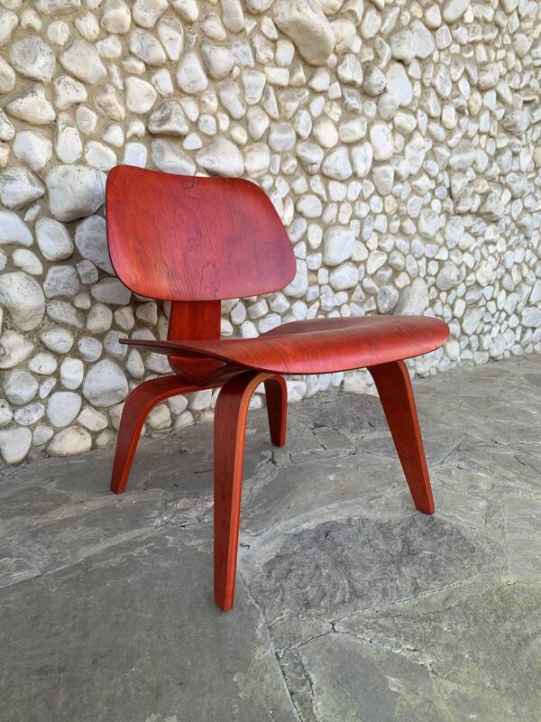 Fauteuil LCW Lounge Chair Eames par Evans / Herman Miller 1950s