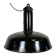 Industrial Black Enamel Factory Pendant Lamp with Iron Top, 1950s