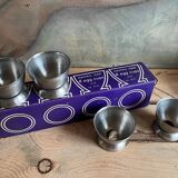 4 coquetiers vintage acier inoxydable - emballage d’origine