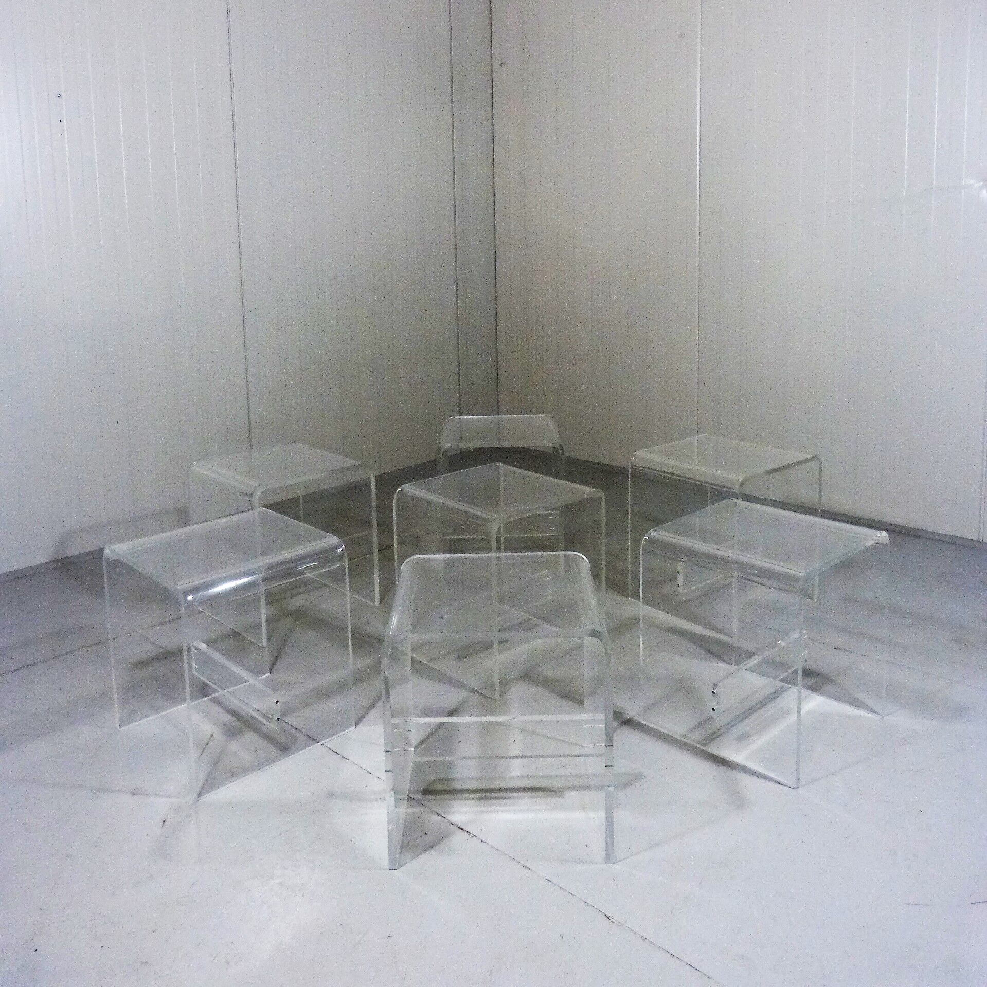 Vintage plexiglass stools 1960-70’s