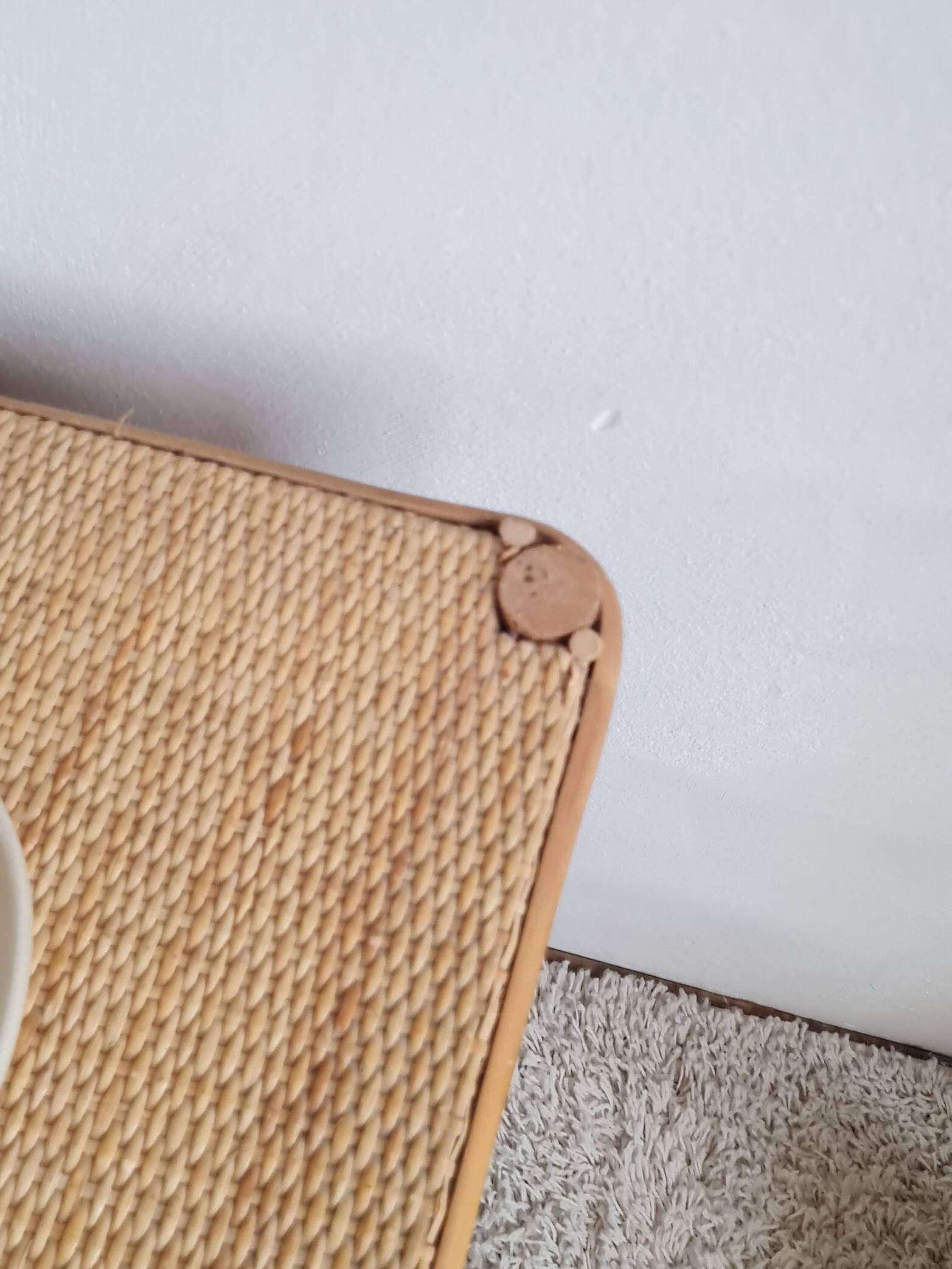 Vintage rattan chest of drawers circa 1970s