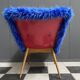 Chaise emblématique Miroslav Navratil tissu moelleux bleu pour Český Nábytek années 1960