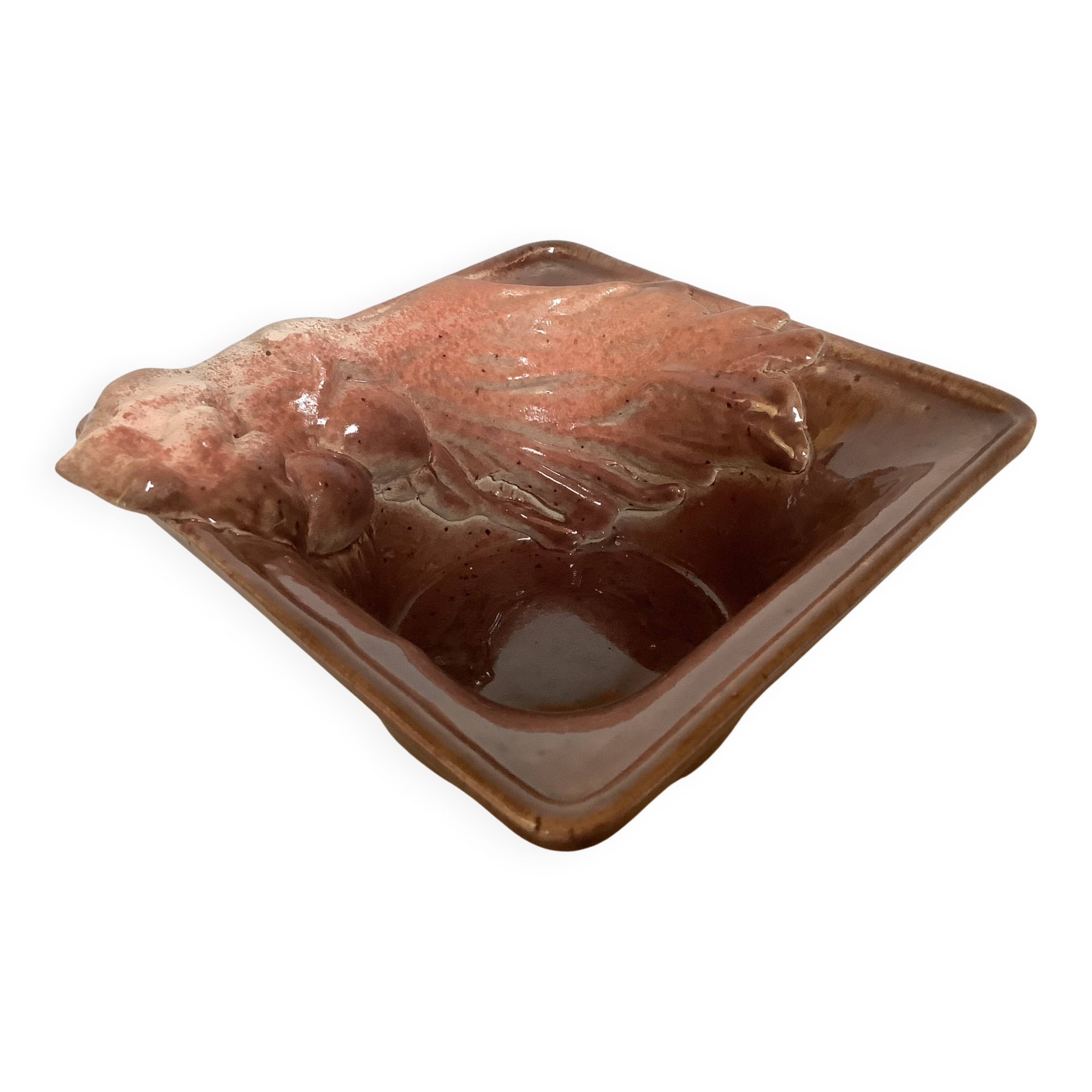 Decorative ceramic tray.