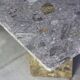 Table basse en travertin terrazzo, 1970