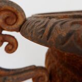 Cast iron Medici vase on base