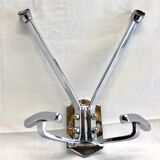 Vintage Modernista wall coat hanger 60 solid brass chrome plated