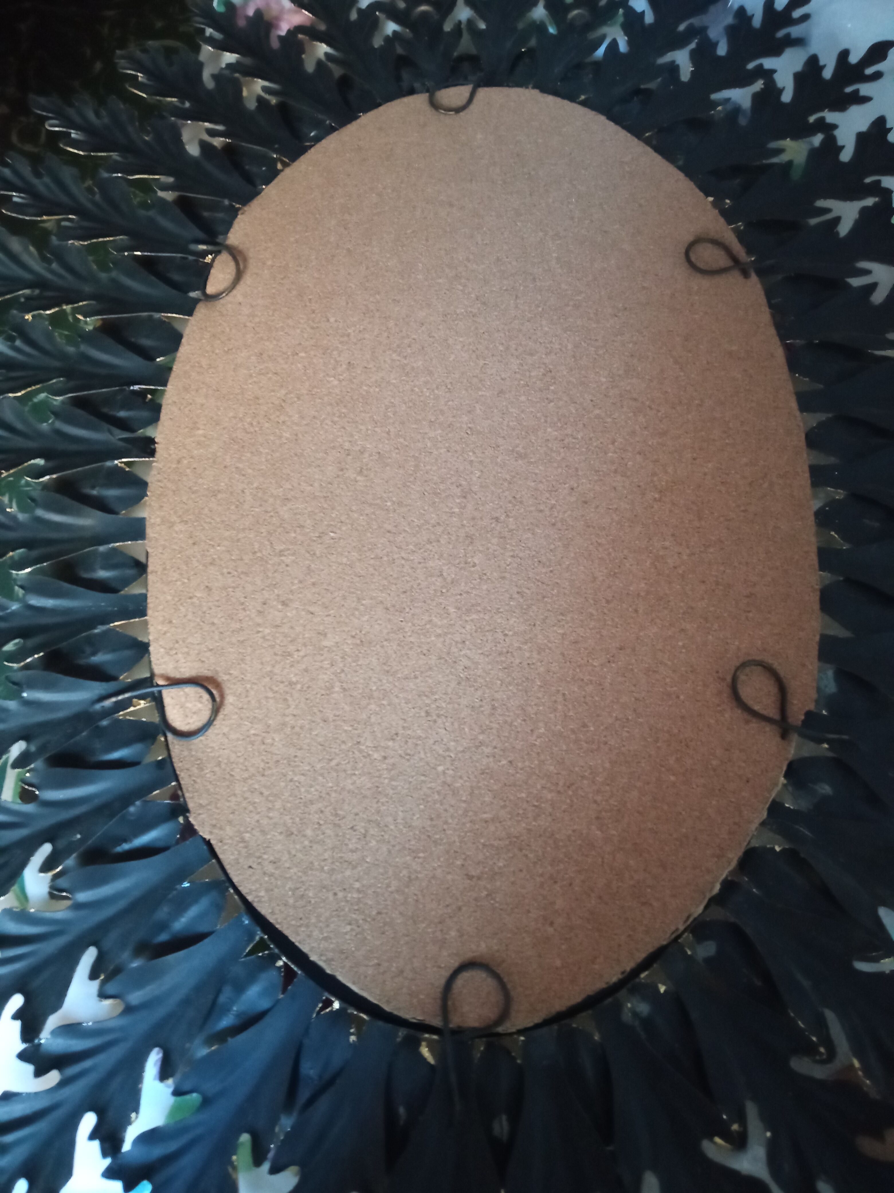 Vintage golden sun mirror