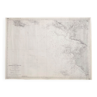 Map west coast France from Belle île to Ile D'Yeu