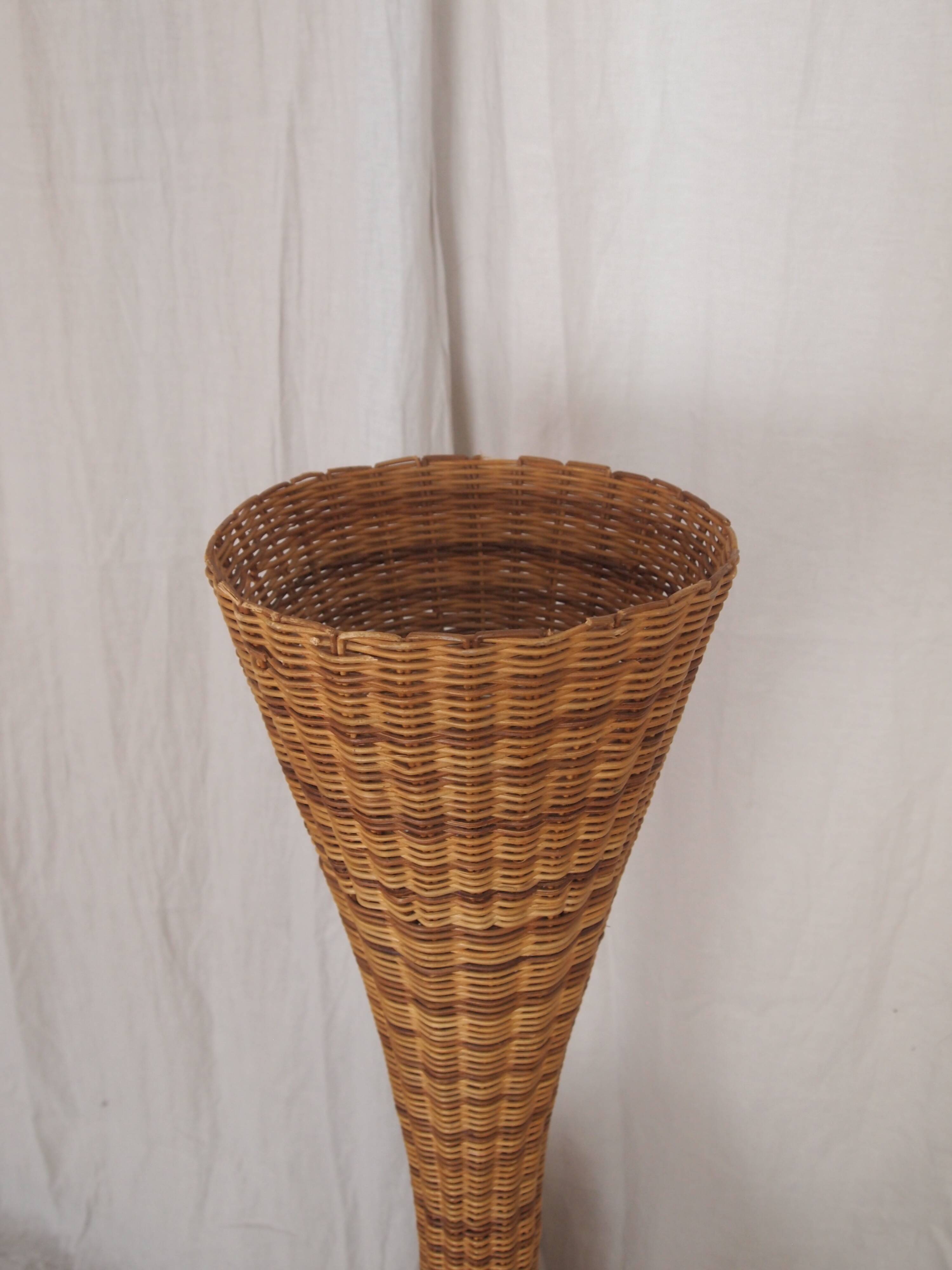Large wicker vase