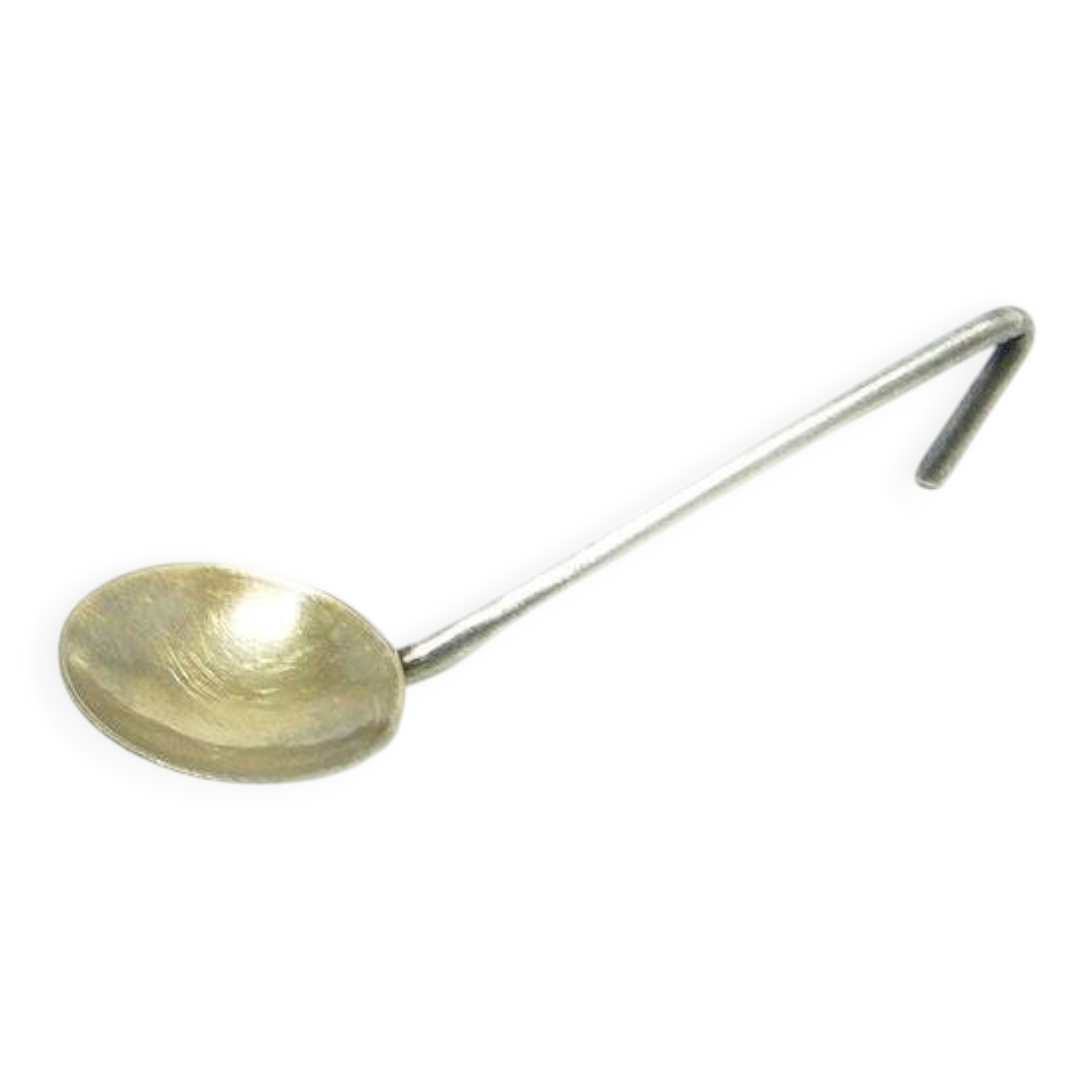 Cuillère à sel en argent postmoderne, années 1970