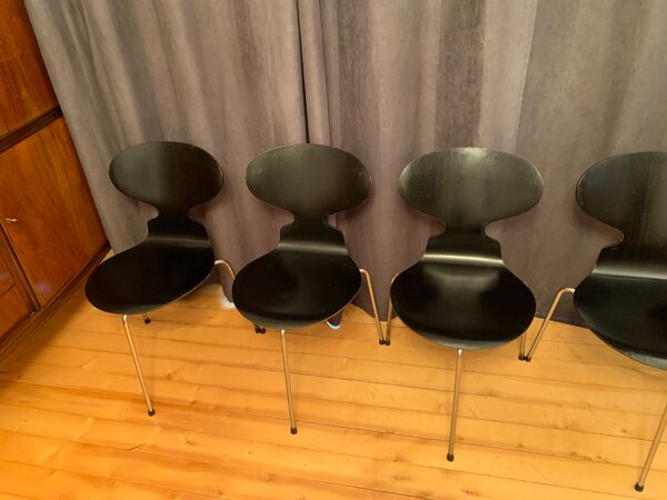 Lot de 5 chaises modèle 3100 par Arne Jacobsen, Fritz Hansen, Danemark, 1963