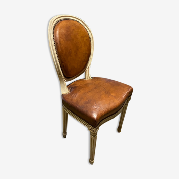 Chaise médaillon style Louis XVl