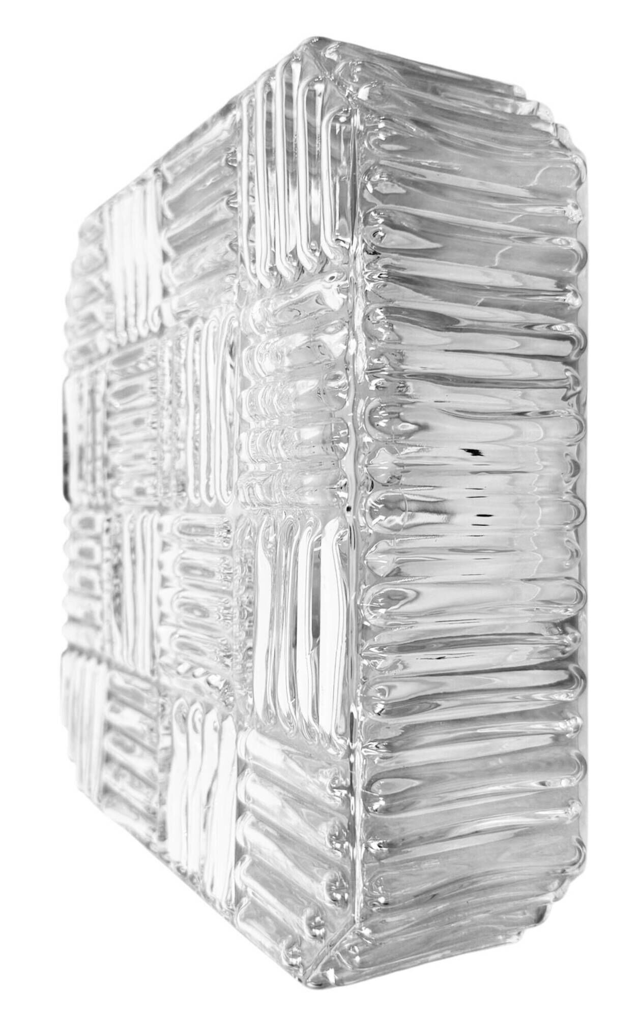 Vintage Glass Wall or Ceiling Light, 1970s