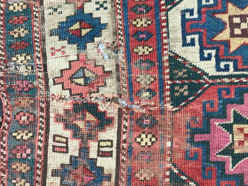Carpet old caucasian kazak Hall 102 x 274 CM