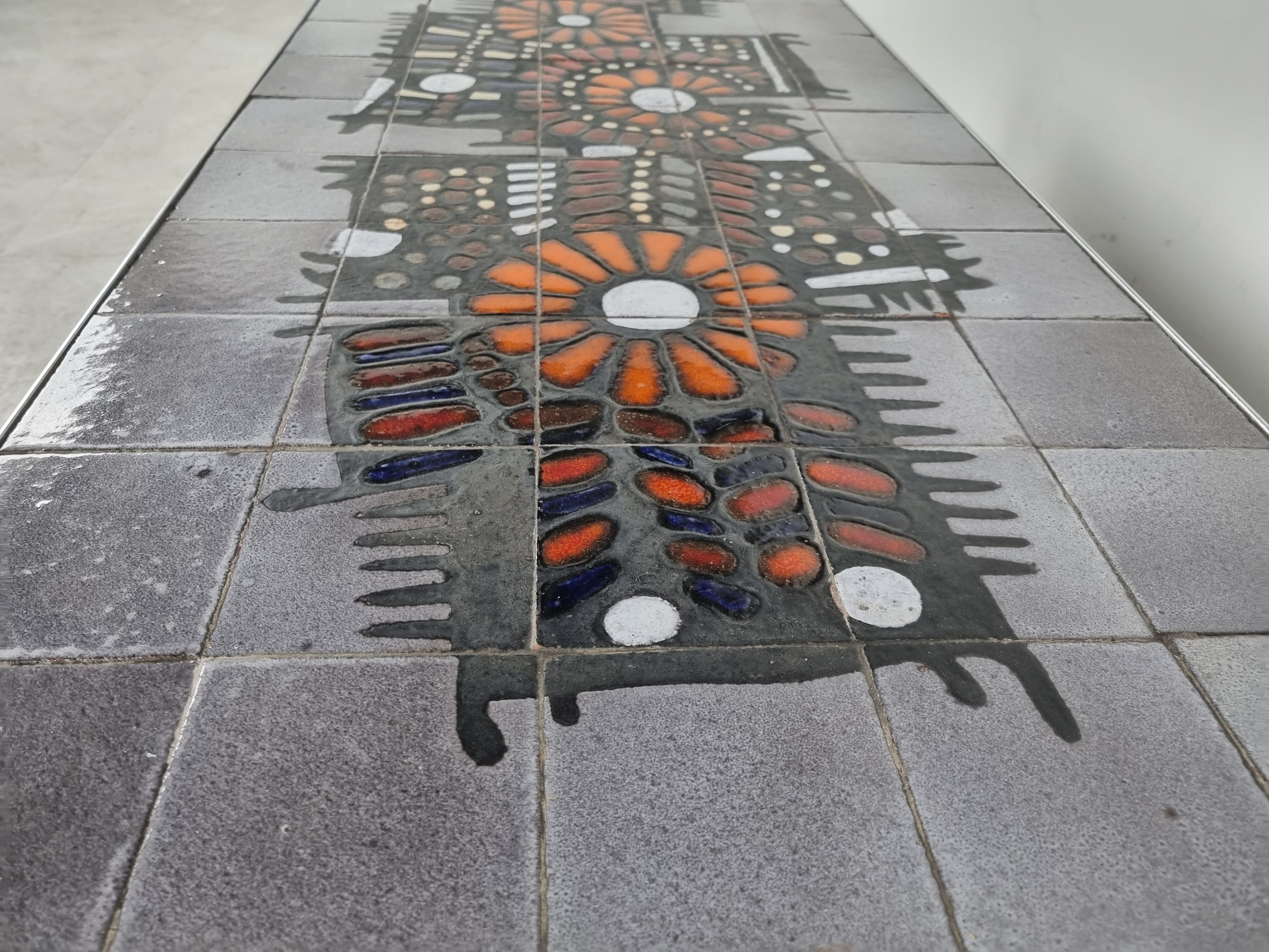 Vintage ceramic coffee table by Perignem, 1960s