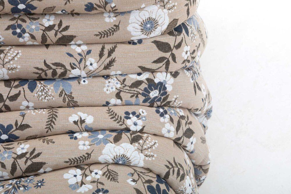 Togo three-seater sofa in patterned fabric by Michel Ducaroy for Ligne Roset