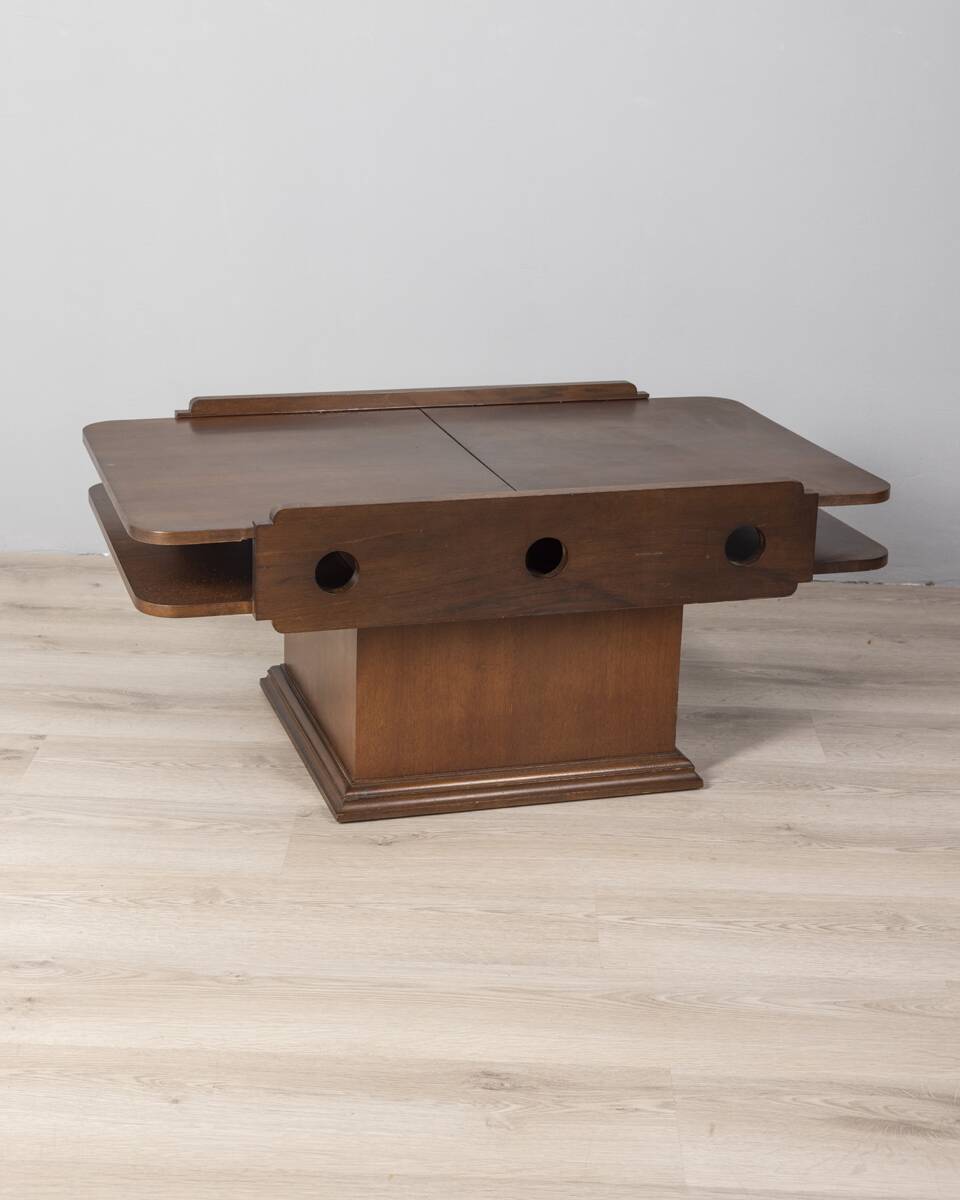 Vintage 60s coffee table with storage unit Italian design