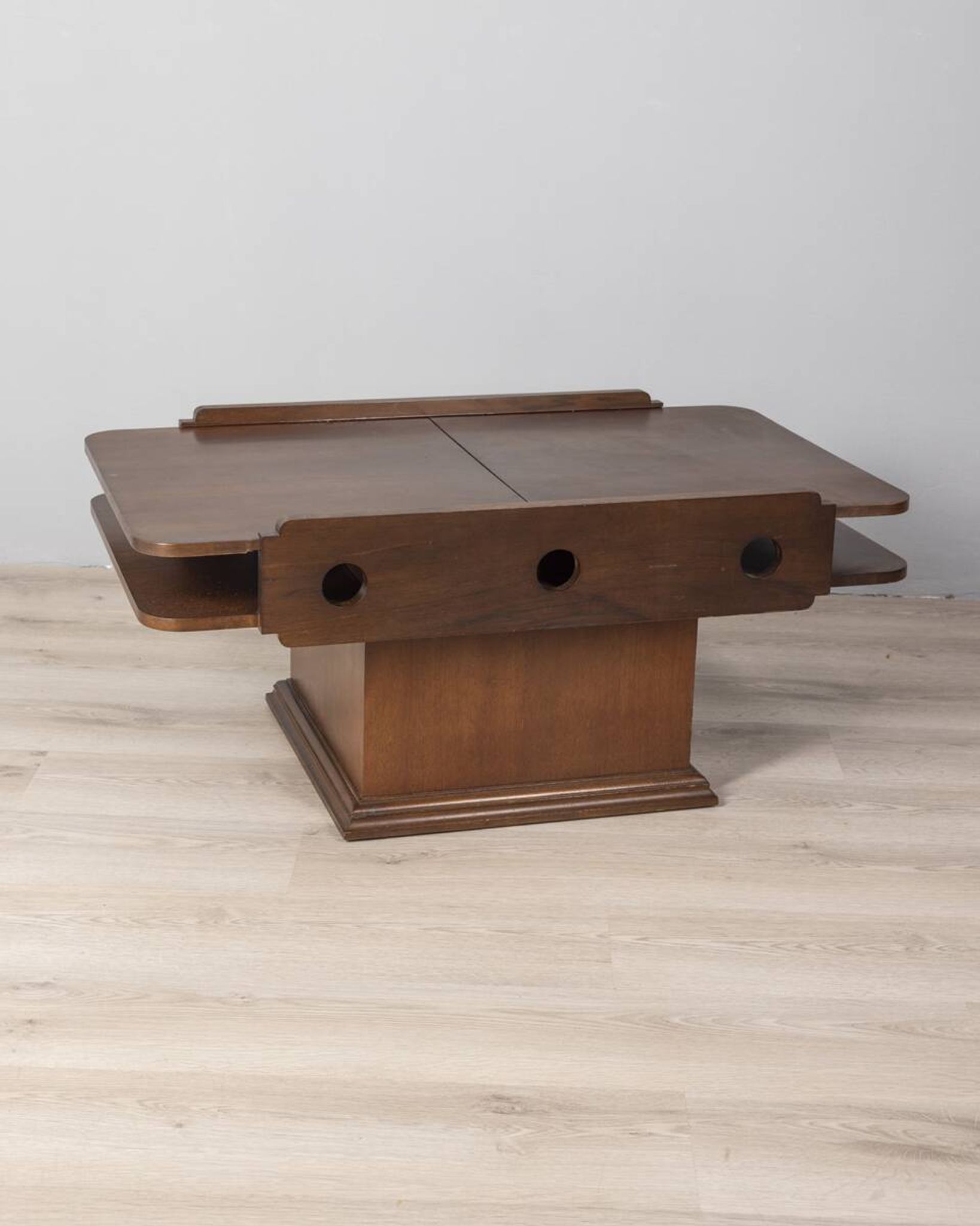 Vintage 60s coffee table with storage unit Italian design