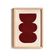 Abstract painting on paper, dark red illustration signed Eawy.