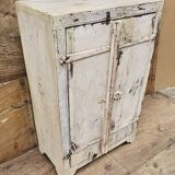 Ancien chevet - cabinet tribal en teck birman