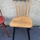 Set of 6 mismatched vintage chairs with bars and compass legs
