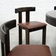 Dining Set by Luigi Vaghi for Former with Six Leather Chairs, Italy 1960's
