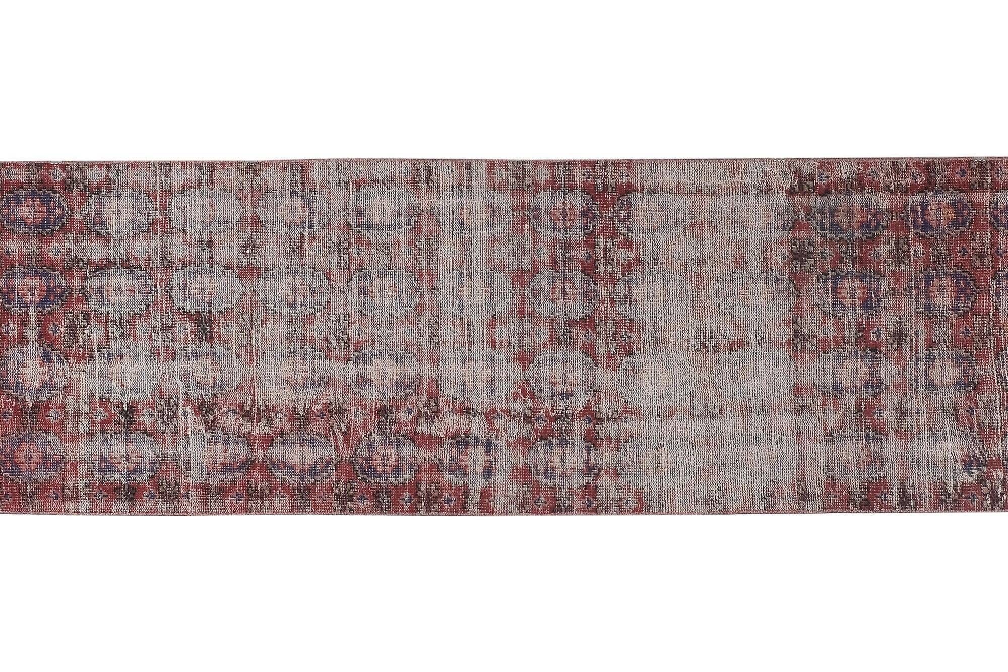 Vintage Turkish hallway rug 80x327 cm