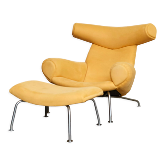 Fauteuil et ottoman AP-46 « OX » d'Hans J.Wegner pour AP Stolen