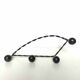 Vintage coat rack 1960 4 black ball hooks