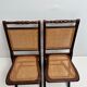 2 vintage folding chairs in wood and canning, 60s