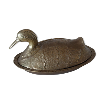 Empty brass duck vintage pocket