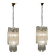 Set of 2 Murano Glass Tube Chandeliers 1970’s