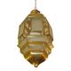 Traditional Moroccan hanging lantern in glass and metal.