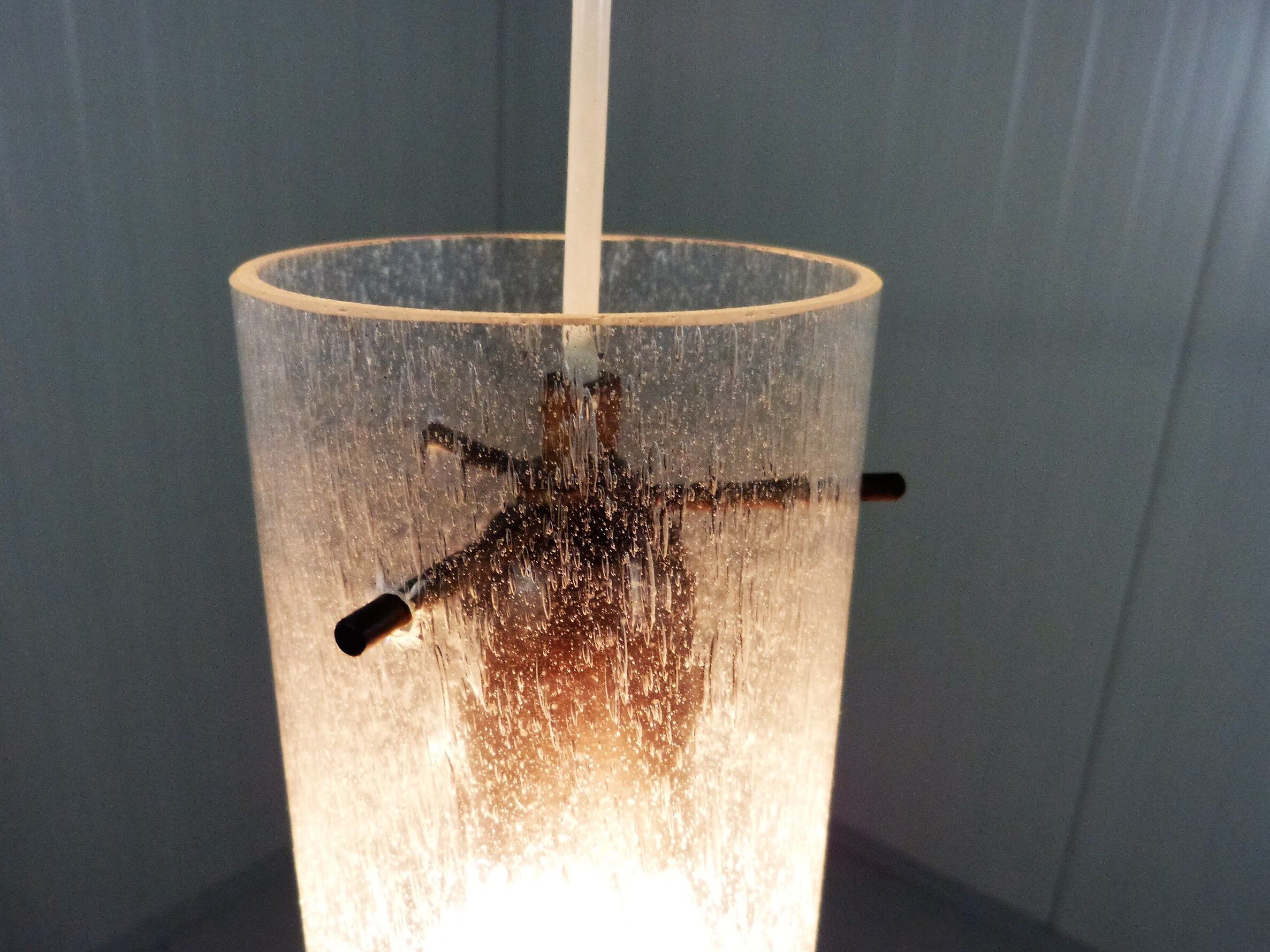 Vintage Kaiser Leuchten glass hanging lamp, 1960’s